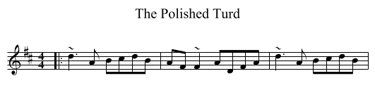 The Polished Turd - staff notation