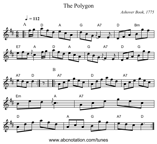 The Polygon - staff notation