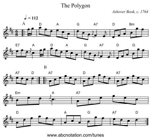 The Polygon - staff notation