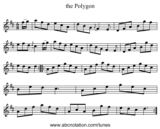 the Polygon - staff notation
