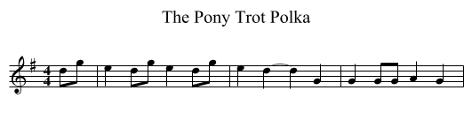 The Pony Trot Polka - staff notation