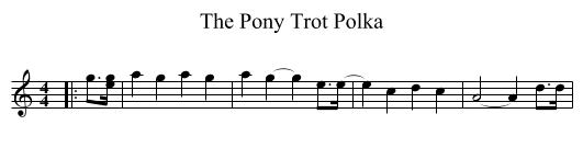 The Pony Trot Polka - staff notation