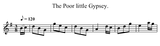 The Poor little Gypsey. - staff notation