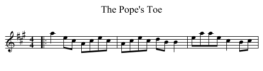 The Pope's Toe - staff notation