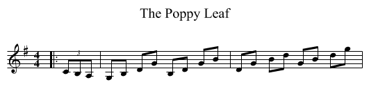 The Poppy Leaf - staff notation