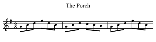 The Porch - staff notation