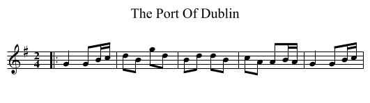 The Port Of Dublin - staff notation