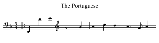 The Portuguese - staff notation