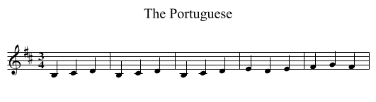 The Portuguese - staff notation