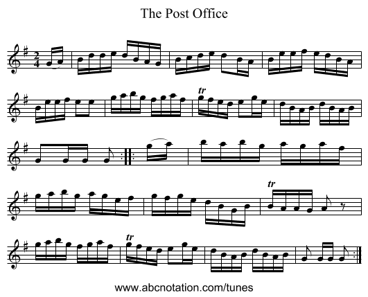 The Post Office - staff notation