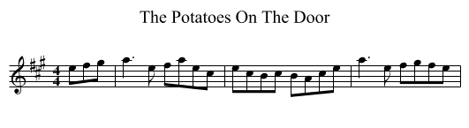 The Potatoes On The Door - staff notation