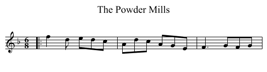 The Powder Mills - staff notation