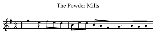 The Powder Mills - staff notation