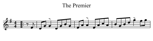 The Premier - staff notation