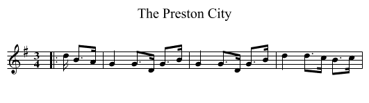 The Preston City - staff notation