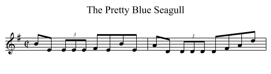 The Pretty Blue Seagull - staff notation