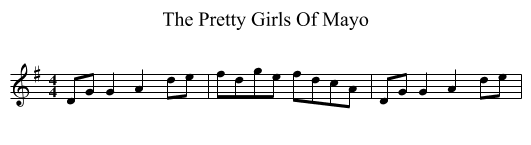 The Pretty Girls Of Mayo - staff notation