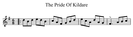 The Pride Of Kildare - staff notation