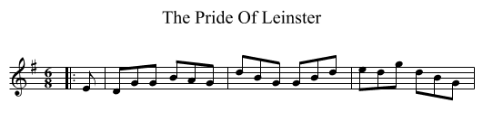 The Pride Of Leinster - staff notation