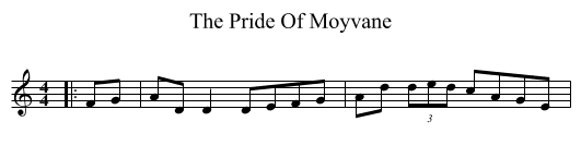 The Pride Of Moyvane - staff notation