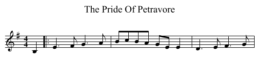 The Pride Of Petravore - staff notation