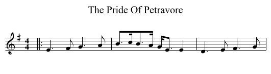 The Pride Of Petravore - staff notation