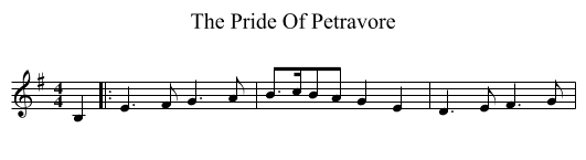 The Pride Of Petravore - staff notation