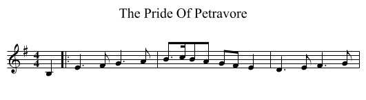 The Pride Of Petravore - staff notation