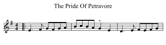 The Pride Of Petravore - staff notation