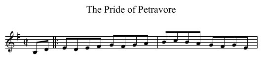 The Pride of Petravore - staff notation