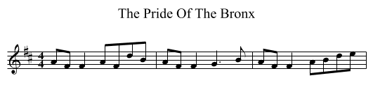 The Pride Of The Bronx - staff notation