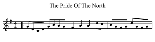 The Pride Of The North - staff notation