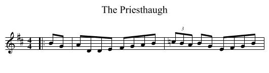 The Priesthaugh - staff notation