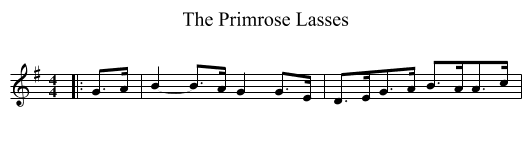 The Primrose Lasses - staff notation