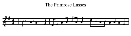 The Primrose Lasses - staff notation