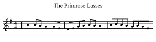 The Primrose Lasses - staff notation