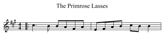 The Primrose Lasses - staff notation