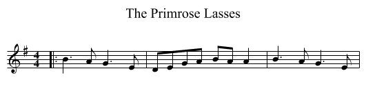 The Primrose Lasses - staff notation
