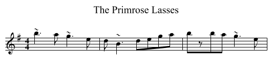 The Primrose Lasses - staff notation