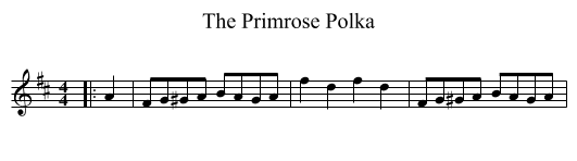 The Primrose Polka - staff notation