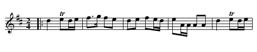 The Prince of Denmark's March - staff notation
