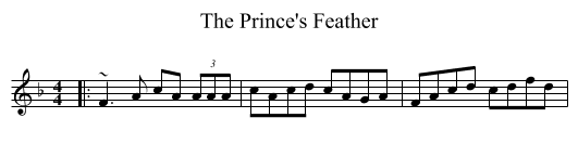 The Prince's Feather - staff notation