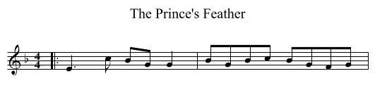 The Prince's Feather - staff notation