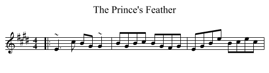 The Prince's Feather - staff notation