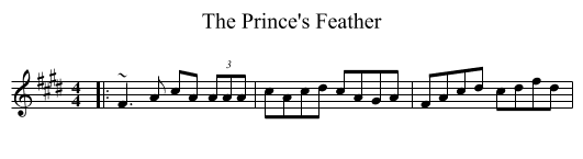 The Prince's Feather - staff notation