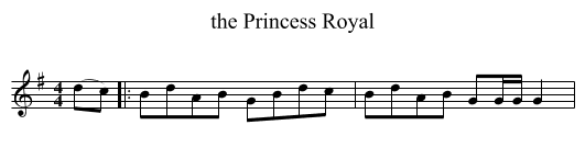 the Princess Royal - staff notation