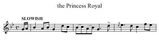 the Princess Royal - staff notation