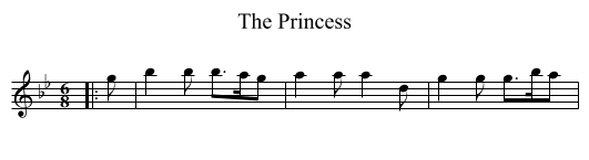 The Princess - staff notation
