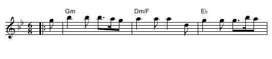 The Princess - staff notation