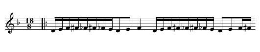 The Prisons of Oropus - staff notation